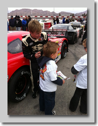 Cole Cabrera signs autographs for fans at Irwindale